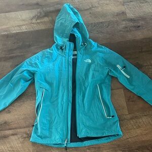 The North Face Hyvent 2.5L Waterproof Women’s Full Zip Ski Jacket Size S Teal